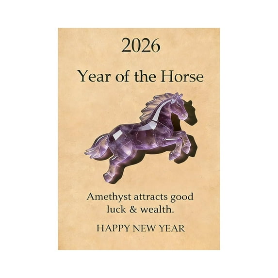 Lucky Crystal Horse – a symbol of strength & success Lucky Amethyst Crystal Horse Keychain — a symbol of wisdom & success Crystal Horse Keychain, 2026 Fortune Decoration