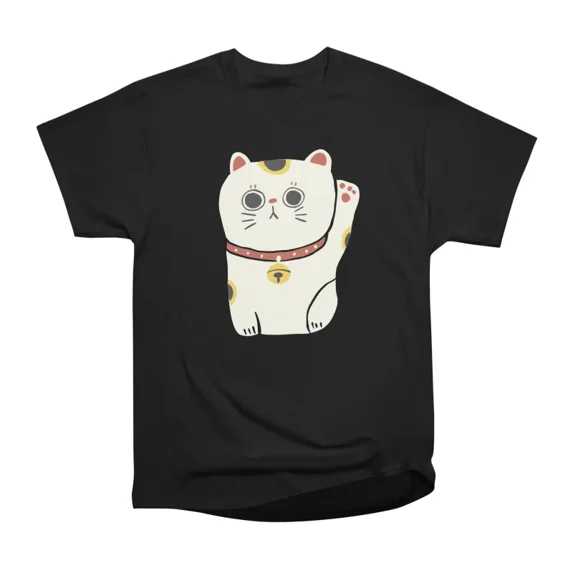 Lucky Cute Cat T-Shirt Tee Gift For Him Merch For Her Apparel For Friend