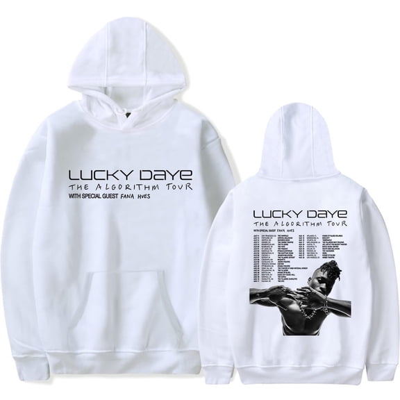Lucky Daye 2025 The Algorithm Tour Merch Hoodie Unisex Fashion Casual Sweatshirt Street Wear