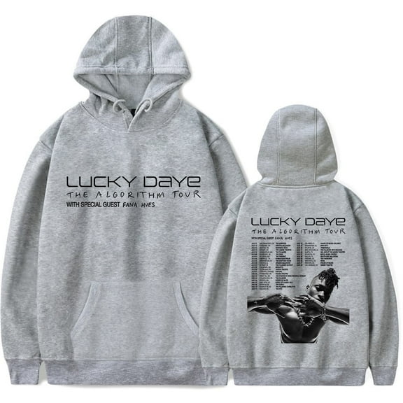 Lucky Daye 2025 The Algorithm Tour Merch Hoodie Unisex Fashion Casual Sweatshirt Street Wear