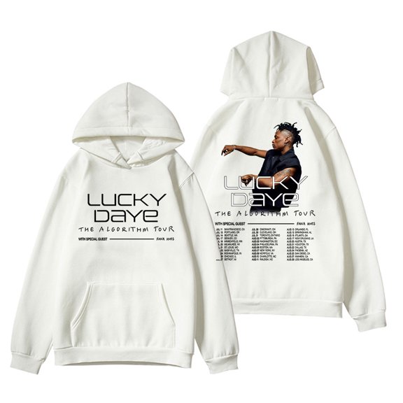Lucky Daye The Algorithm Tour 2024 Hoodie Unisex Fashion Casual Long Sleeve Sweatshirt