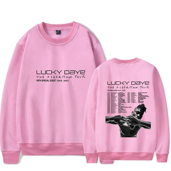 Lucky Daye The Algorithm Tour 2025 Merch Long Sleeve Casual Sweatshirt Unisex Fashion Clothing