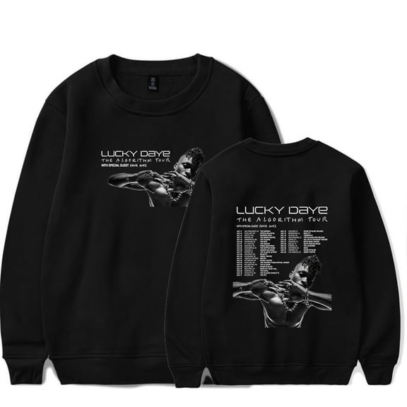 Lucky Daye The Algorithm Tour Crewneck Sweatshirt Sweater Unisex Fashion Long Sleeve