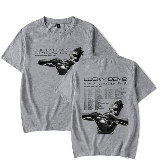 Lucky Daye The Algorithm Tour Merch Short Sleeve T-shirt Unisex Fashion Crew Neck Top