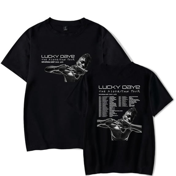 Lucky Daye The Algorithm Tour T-shirt New Women Men Casual Fashion Short Sleeve Tee