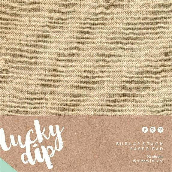 Lucky Dip Burlap Stack Paper Pad 6"x6" 2