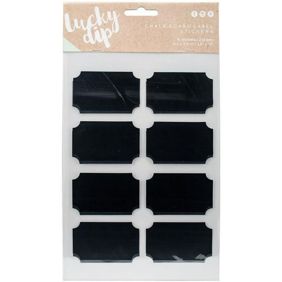 Lucky Dip Chalkboard Stickers 2/pkg-labels 2.5"x1.5"