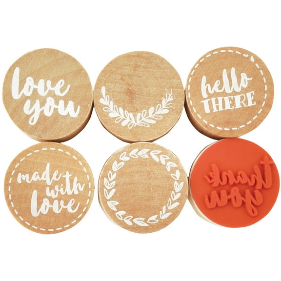 Lucky Dip Red Rubber Stamps 1.25" 6/Pkg-Just For You