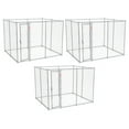 thumbnail image 1 of Lucky Dog 10' x 10' Heavy Duty Outdoor Chain Link Dog Kennel w/ Door (3 Pack), 1 of 12