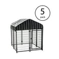 thumbnail image 1 of Lucky Dog 4'6"H x 4'L x 4'W Welded Wire Fence Pet Kennel w/ Cover (5 Pack), 1 of 5