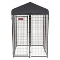thumbnail image 1 of Lucky Dog STAY Series 4 x 4 x 6 Foot Roofed Steel Frame Studio Dog Kennel, 1 of 12