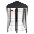 thumbnail image 1 of Lucky Dog STAY Series 4 x 8 x 6 Foot Roofed Steel Frame Villa Dog Kennel, 1 of 12