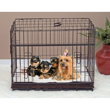 Lucky Dog Sliding Double Door Dog Crate, X-Small, 24"L