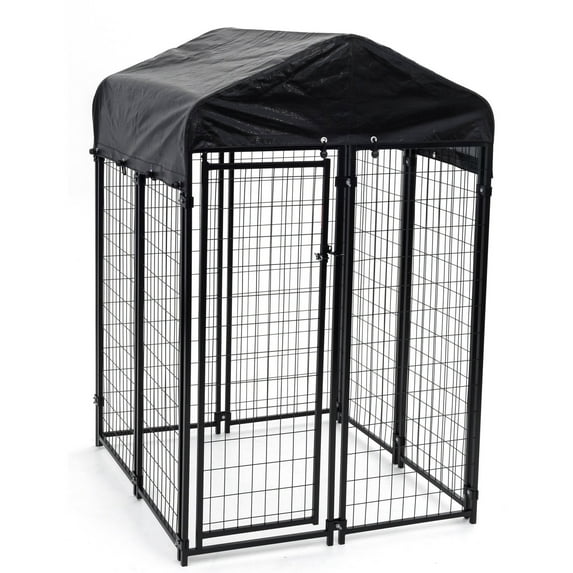 Lucky Dog Uptown Welded Wire Dog Kennel w/ Cover, 6'H x 4'W x 4'L