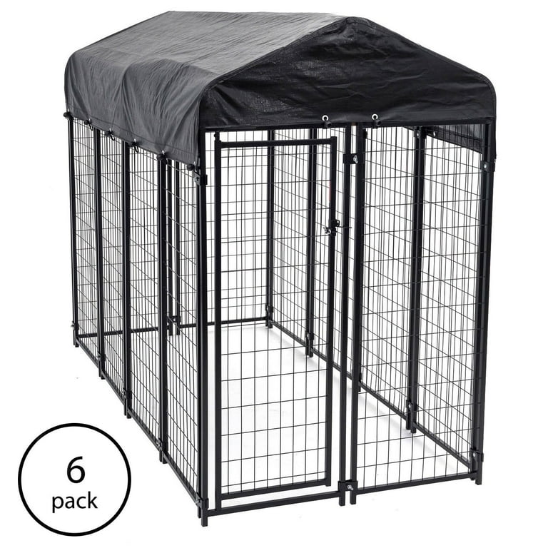 Lucky Dog Uptown Welded Wire Outdoor Dog Kennel with Cover