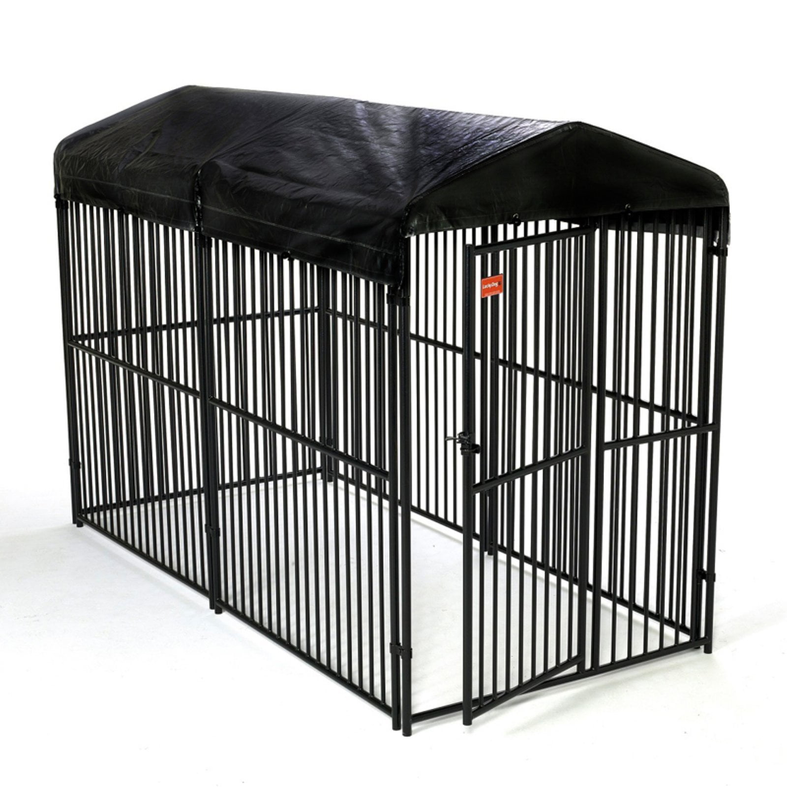Lucky Dog Welded Wire Outdoor Dog Kennel with Cover, 10'L x 5'W x 6'H