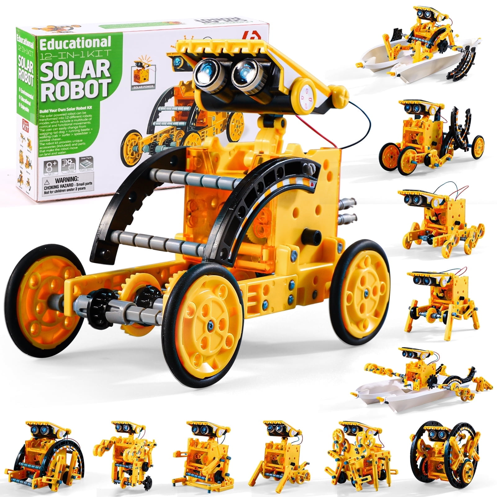 Lucky Doug 12 in 1 Solar Robot Toys, Stem Building Kits for Kids Boys and Girls, Boys Toys Ages 8-12 Old Gifts