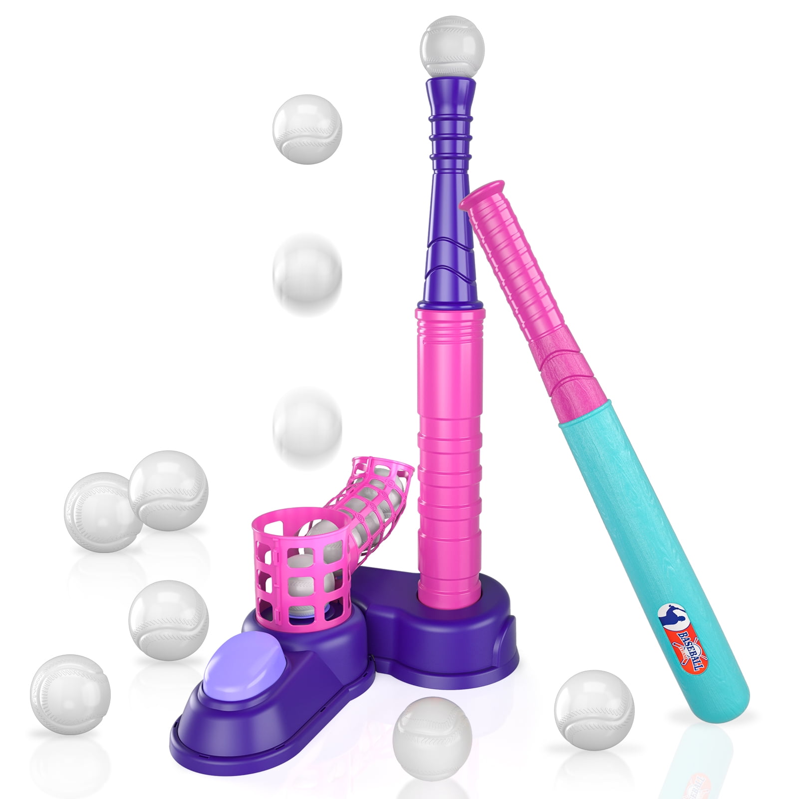 Lucky Doug T-Ball Set for Kids Ages 3+, Toddlers Activity Toys-Kids Outdoor Toys, Sport Toys, Backyard Toys, Yard Toys, Girls Boys Baseball Toys for Ages 3-6