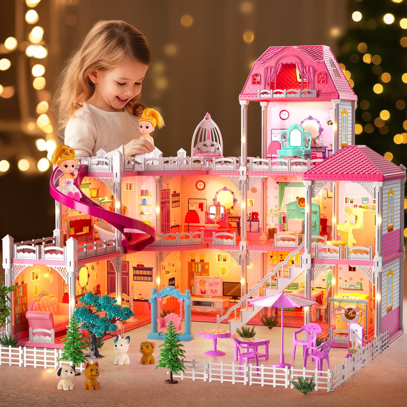 Lucky Doug Building House, 384 PCS Play House Toys for