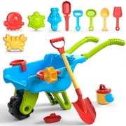 Lucky Doug Kids 3 in 1 Gardening Set- Wheelbarrow, Kids Garden Tools, Play Sand Toys, Play Water Toys-Yard Toys, Backyard Toy, Garden Toy, Outdoor Toy for Kids Ages 3-6