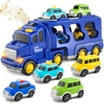 thumbnail image 1 of Lucky Doug Small Transport Truck Toys for Toddlers Ages 1-3-5, 5 in 1 Carrier Truck Toys with Light and Sound, Boys Birthday Gift Toys for a 2 3 4 5, 1 of 9