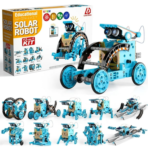 Lucky Doug Solar Robot Kits for Kids, Science Kits for Kids Ages 8-12, Building Toys for Boys Ages 8-12 Years Old Boys Gifts