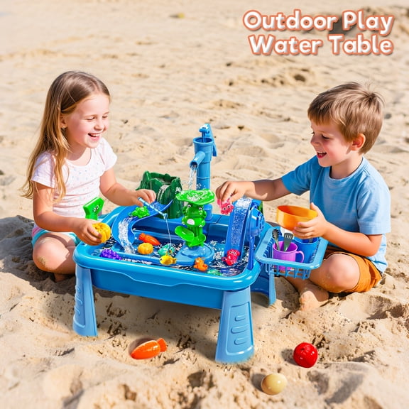 Lucky Doug Toddler Water Play Sink Set, Kids Play Kicthen Set Gifts for Kids Ages 3-6, Water Table for 3-6 Years Old Boys Girls