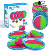 Lucky Doug Toss and Catch Ball Toys, Sticky Ball Toys - Outdoor Play Games, Beach Toys, Throwing Games, Beach Game Set Sports Game Set for Ages 3+