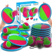 Lucky Doug Toss and Catch Ball Toys, Sticky Ball Toys - Outdoor Play Games, Beach Toys, Throwing Games, Beach Game Set Sports Game Set for Ages 3+