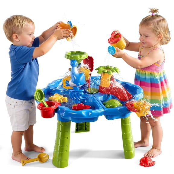 Lucky Doug Water Table for Toddlers 2-6, Outdoor Water Play Toys Beach Game for Kids Girls Boys Age 1-3 3-6