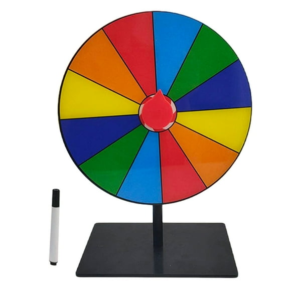 Lucky Draws Roulette Wheel Erasable Reusable Fortune Wheel Tabletop Prize Turntable Easy Assembly Roulette Wheel