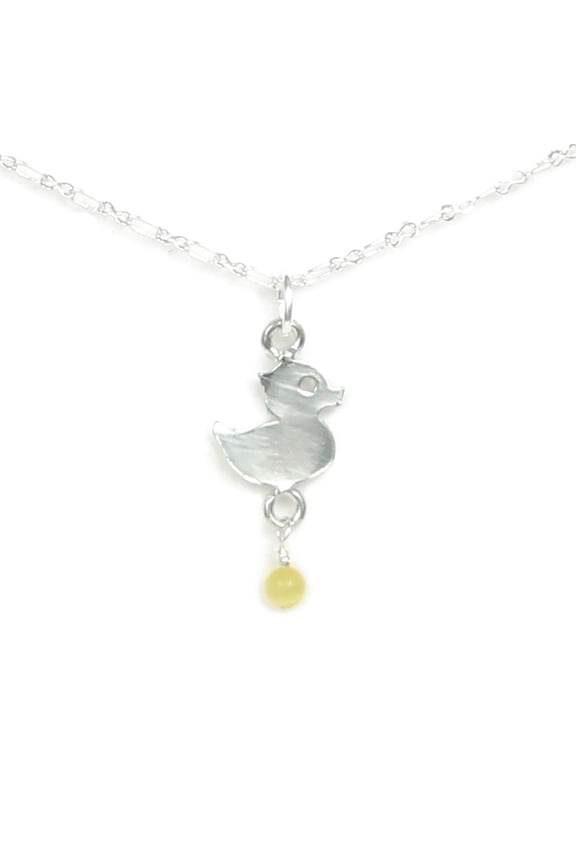 Lucky Duck Necklace - Handcrafted Pewter - Gift Packaged - Made in USA (16 Inch Chain Length)