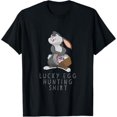 Lucky Egg Hunting Easter Bunny with Eggs in Basket Tee Shirt