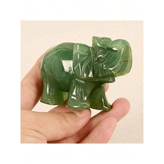Lucky Elephant Jade Feng Shui Ornament For Wealth Office Decoration Chakra Healing Stone Statue Best Birthday And Graduation Gift