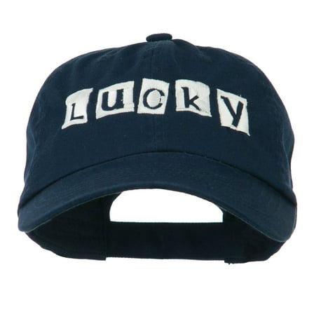 Lucky Embroidered Cap - Navy OSFM