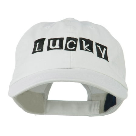 Lucky Embroidered Cap - White OSFM