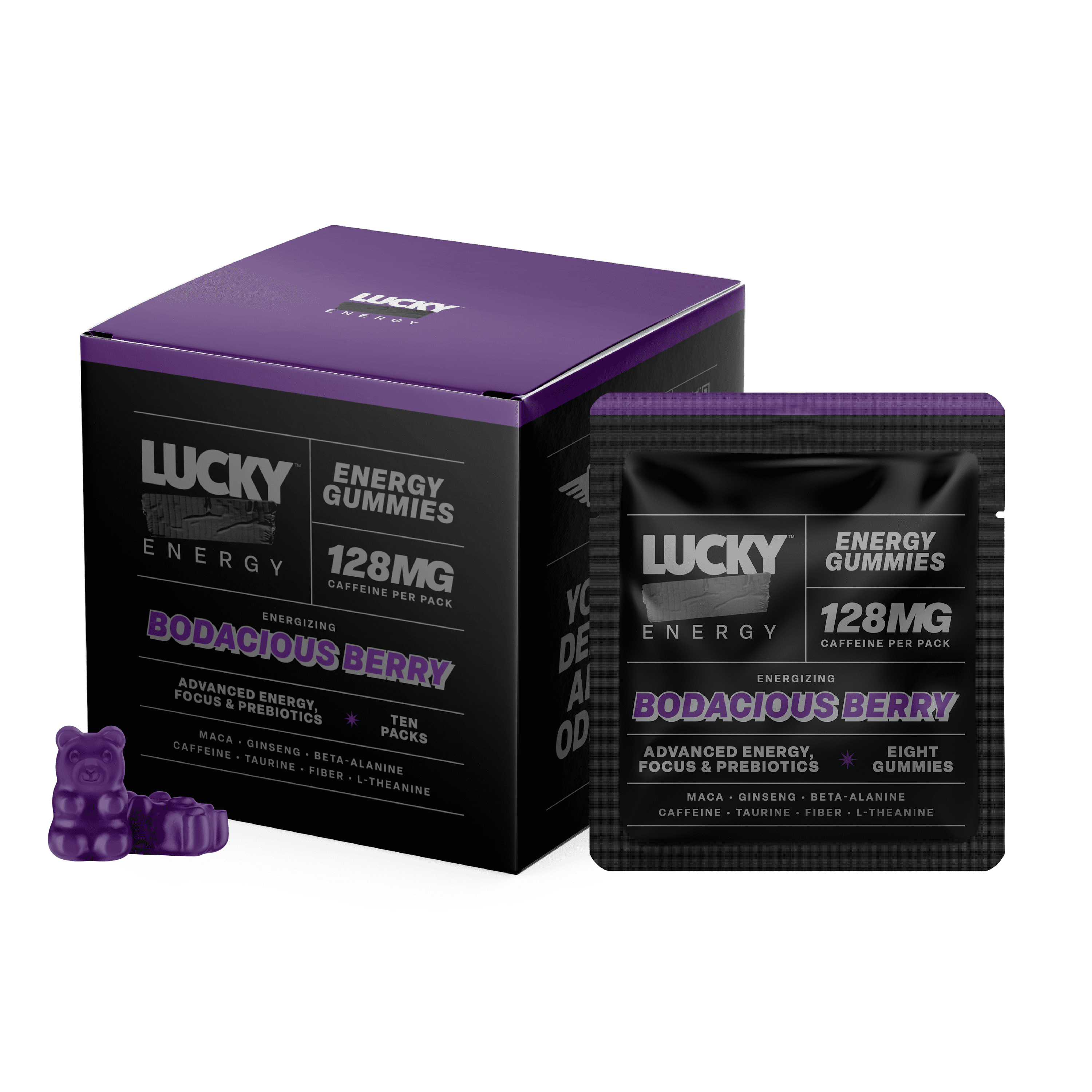 Lucky Energy Bodacious Berry 10 Pack Gummies