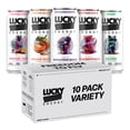 thumbnail image 1 of Lucky Energy Sugar Free Energy Drinks, Variety Pack, 16oz Cans (10-Pack) Healthy, Zero Sugar Energy Drink with Maca, Ginseng, Beta-Alanine, Taurine & 200mg Caffeine, 1 of 3