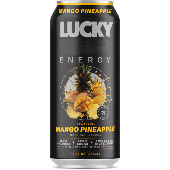 Lucky Energy Mango Pineapple 12-Pack
