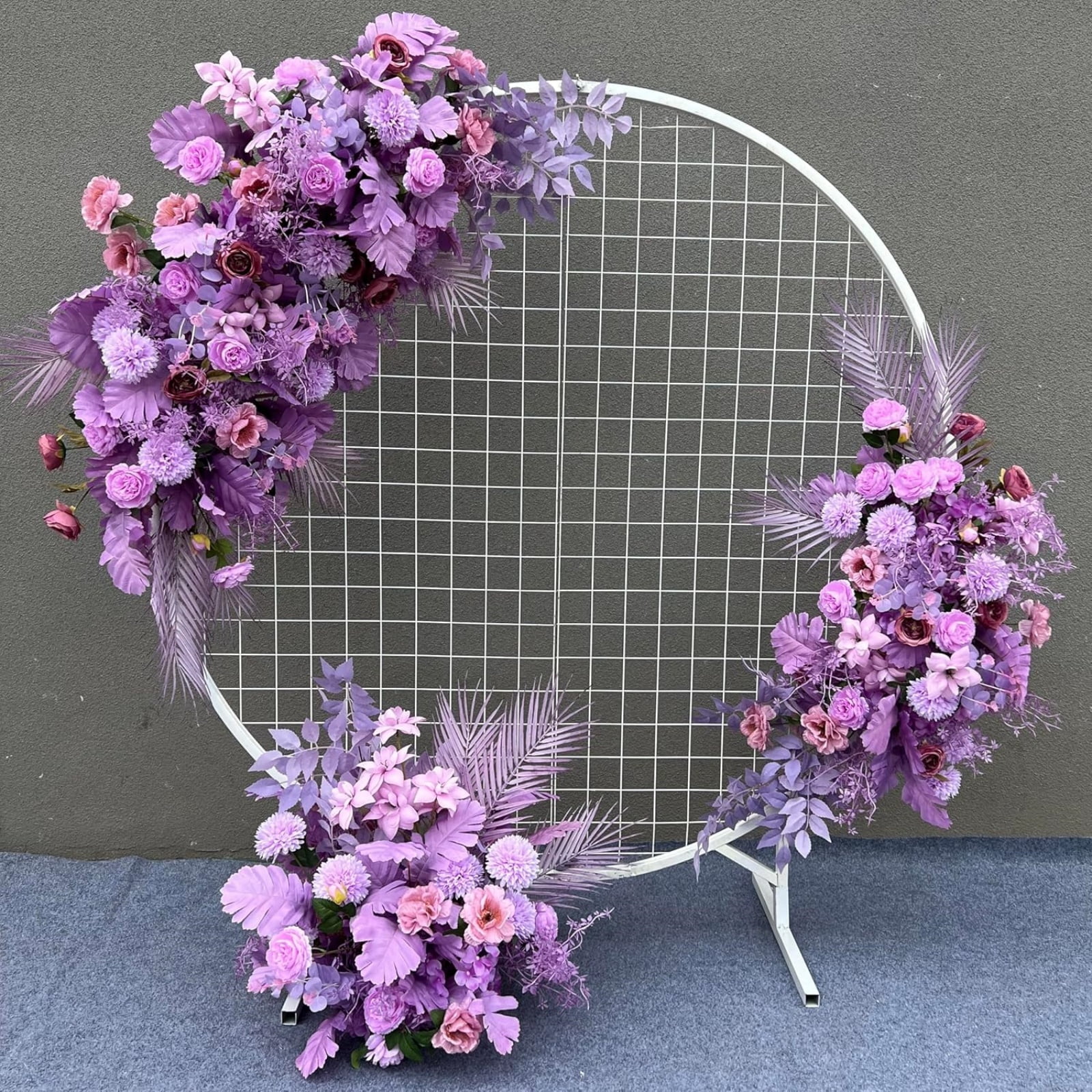Lucky Flower 40 in Artificial Purple Arch Flowers