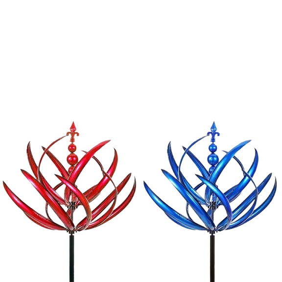 Lucky Flower Windmill, Windmill for Gardening and Gardening, Metal Outdoor Yard Decoration