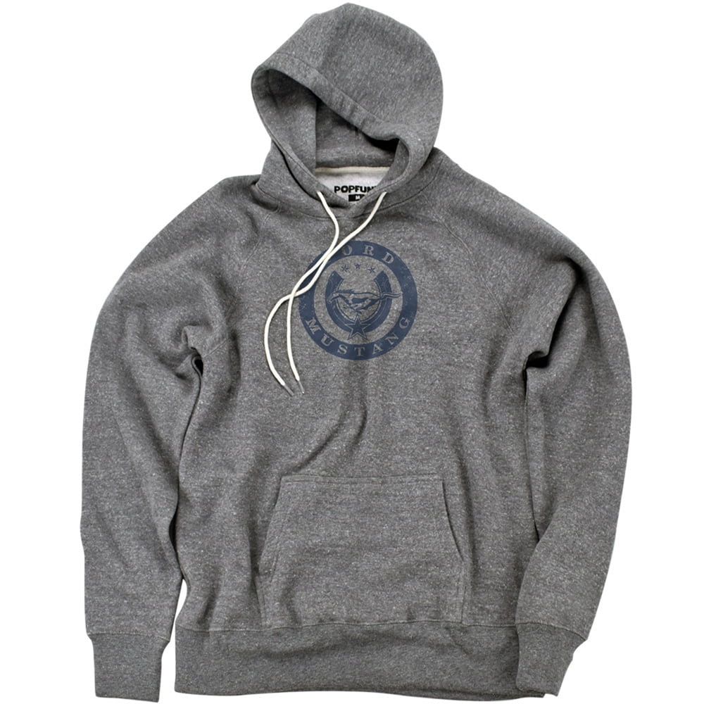 Lucky Ford Mustang Unisex Adult Slim Fit Pull-Over Heather Hoodie, Athletic Heather, Small