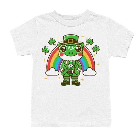 Lucky Frog Leprechaun with Rainbow St. Patricks Day Cute Youth's T-shirt