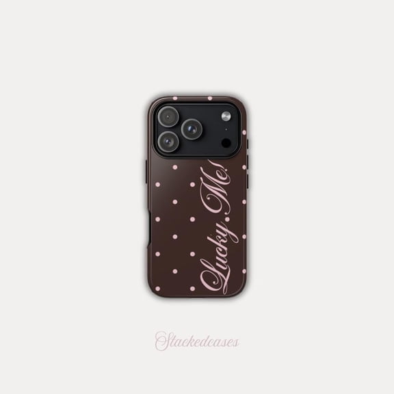 Lucky Girl Polka Dot Pattern Case for iPhone 11 12 13 14 15 16 17 Pro Max Plus