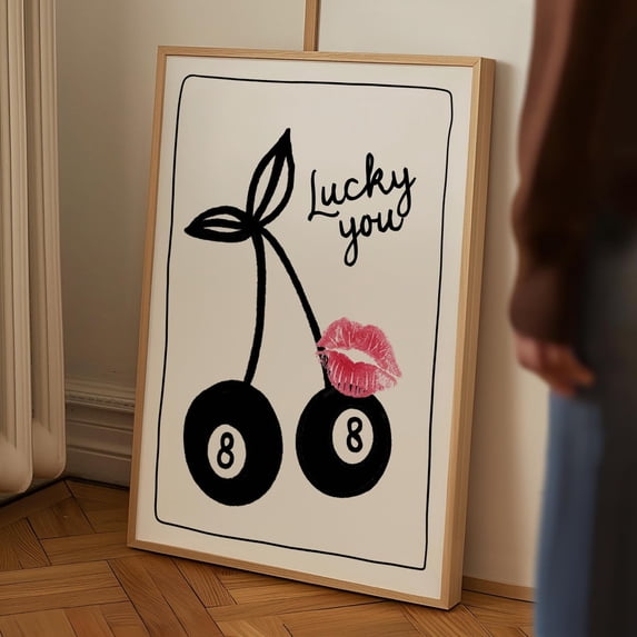 Lucky Girl Syndrome 8 Ball Trendy For College Dorm Aesthetic Girly ...