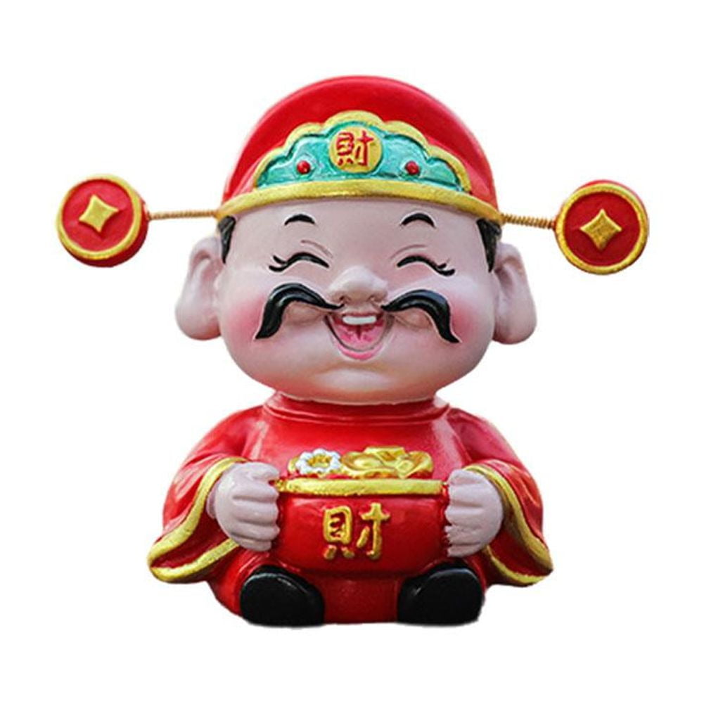 Lucky God of Wealth Cartoon Car Ornament Car Dashboard Decor U79C V3I0 ...