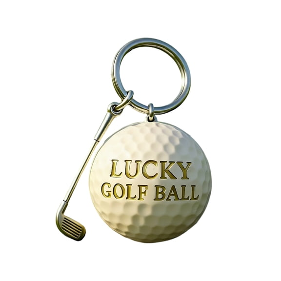 Lucky Golf Keychain With Mini Club And Ball - Funny Golf Cart Keychain For Men Women - Sports Themed Bag Pendant For Golf Lovers Dad Son