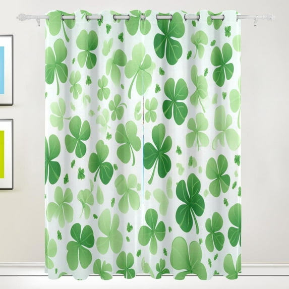 Lucky Grass Full Black Out Curtains 72 Inch Length Curtains for Sliding Glass Doors Bedroom Living Room 2 Pack