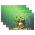 thumbnail image 1 of Lucky Grass and Rainbow 12×18 inch Placemats Heat Resistant Washable Foldable Rectangular Placemats Set Decoration Indoor Outdoor for Kitchen Dining Table 6PCs, 1 of 8
