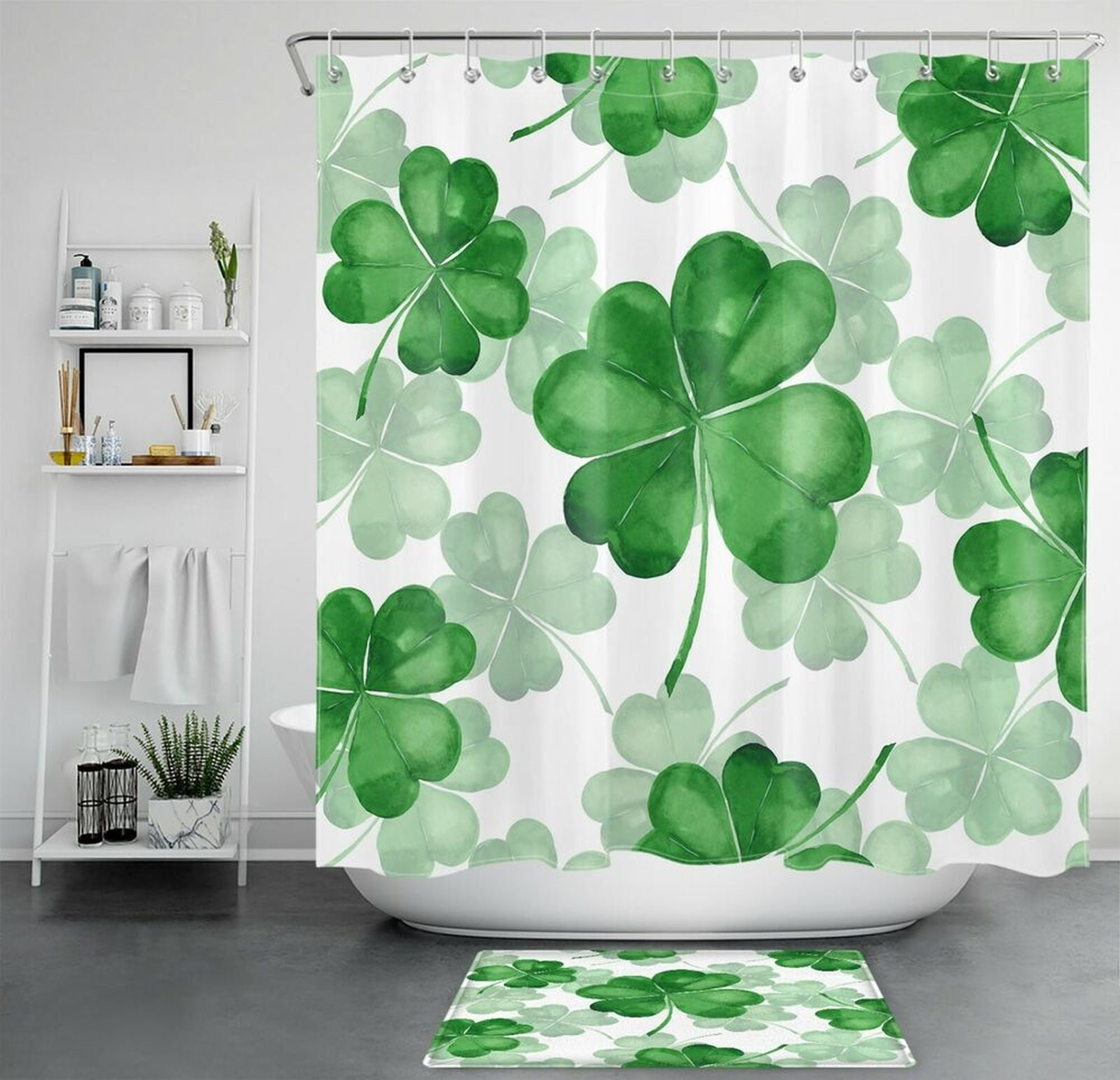 Lucky Green Irish Shower Curtain Elevate Your Bathroom with Irish